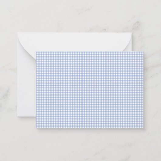 Carte De Correspondance En vichy bleu clair (Dos)