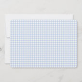 Carte De Correspondance En vichy bleu personnalisé (Dos)