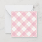 Carte De Correspondance Enclosure de cadeau à ruban gingham aquarelle pers (Dos)