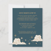 Carte De Correspondance Enclosure de mariage céleste Lune & Étoiles de Tea (Devant)