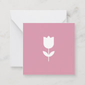 Carte De Correspondance Enclosure Fleur Rose Simple Personnalisée (Dos)