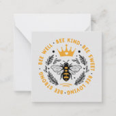 Carte De Correspondance encouragements mignons abeille ajouter du sentimen (Devant)