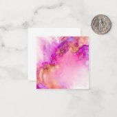 Carte De Correspondance Encre d'alcool Abstrait fluide | (Devant/Arrière en situation)