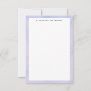 Carte De Correspondance Encre liquide Abstraite Pastel Lavender Personnali
