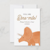 Carte De Correspondance Enfants dinosaure Dinomite Saint-Valentin en class (Devant)