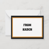 Carte De Correspondance Enfants Joyeux Halloween squelette effrayant (Dos)