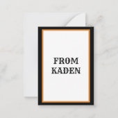 Carte De Correspondance Enfants mignons Halloween Dracula Vampire (Dos)