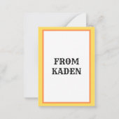 Carte De Correspondance Enfants mignons Halloween Dracula Vampire (Dos)