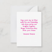 Carte De Correspondance Enfants Soyez Mon Ami Valentines Day (Dos)