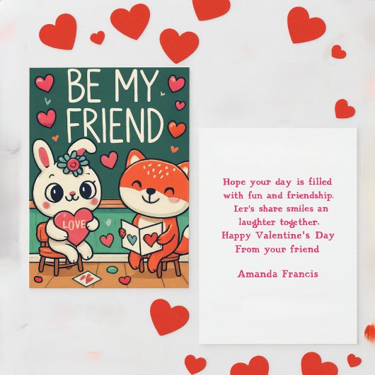Carte De Correspondance Enfants Soyez Mon Ami Valentines Day