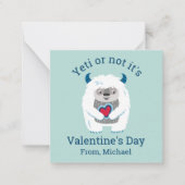 Carte De Correspondance Enfants Valentine Yeti (Devant)
