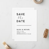 Carte De Correspondance Enregistrer la date (Devant/Arrière en situation)