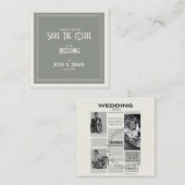 Carte De Correspondance Enregistrer la date du bulletin d'information mari (Devant / Derrière)