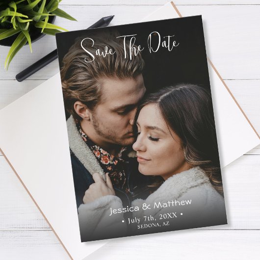 Carte De Correspondance Enregistrer La Date, Noms Photo & Info