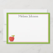 Carte De Correspondance Enseignant Apple Cute Fun School Personnalisé (Devant)
