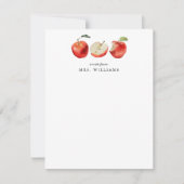 Carte De Correspondance Enseignant des pommes (Devant)