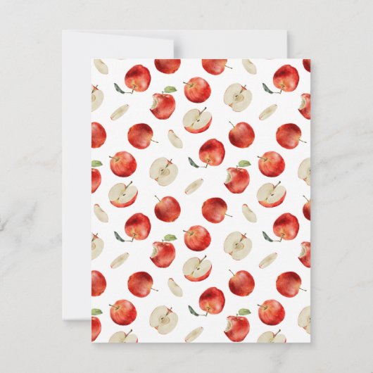 Carte De Correspondance Enseignant des pommes (Dos)