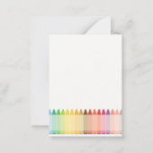 Carte De Correspondance Enseignant Enfants Modernes Crayon Arc-en-Ciel Col (Dos)