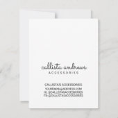 Carte De Correspondance Enseignement de bijouterie en noir blanc (Dos)