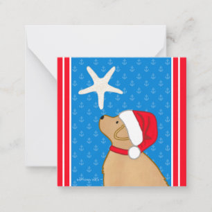 Carte De Correspondance Ensemble cadeau Santa Dog Christmas Stars by the S