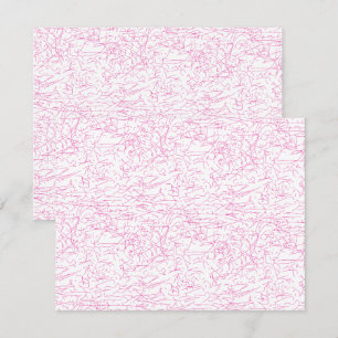 Carte De Correspondance Ensemble de dossiers abstraits roses pour le burea
