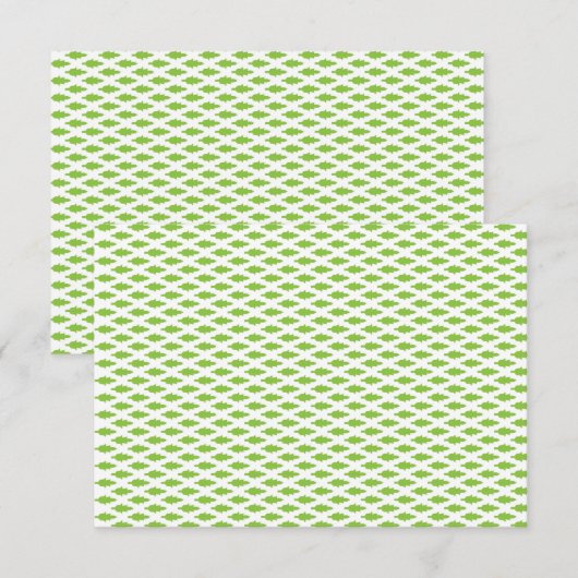 Carte De Correspondance Ensemble de dossiers verts botaniques (Devant / Derrière)