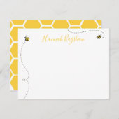 Carte De Correspondance Ensemble de papeterie abeille (Devant / Derrière)