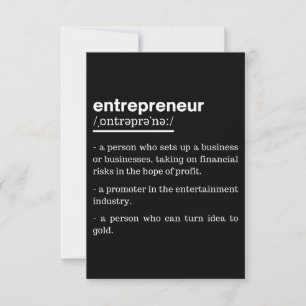 Carte De Correspondance Entrepreneur Définition Amusant Propriétaire d'ent
