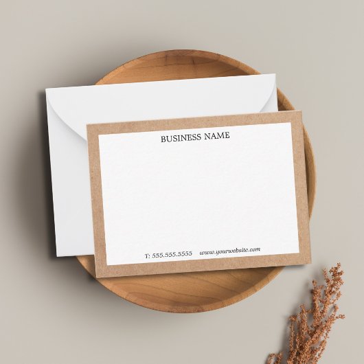 Carte De Correspondance Entreprise blanche kraft imprimée cool