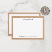 Carte De Correspondance Entreprise blanche kraft imprimée cool (Devant/Arrière en situation)