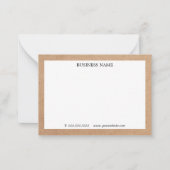 Carte De Correspondance Entreprise blanche kraft imprimée cool (Devant)