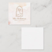 Carte De Correspondance Entreprise Boho Minimale Palm Tree (Devant / Derrière)