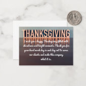 Carte De Correspondance entreprise de thanksgiving merci moderne (Devant/Arrière en situation)