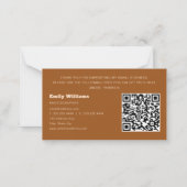 Carte De Correspondance Entreprise moderne Merci en terre cuite (Dos)