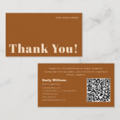 Carte De Correspondance Entreprise moderne Merci en terre cuite (Devant / Derrière)