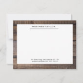 Carte De Correspondance Entreprise professionnelle à ligne noire rustique (Devant)