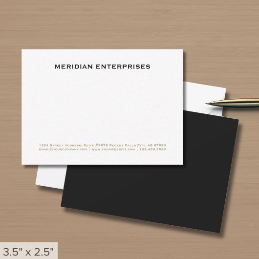 Carte De Correspondance Entreprise professionnelle simple