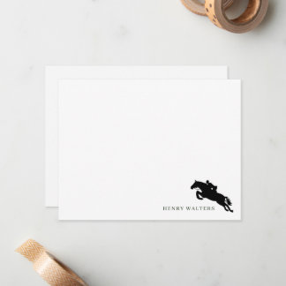 Carte de correspondance équestre personnalisée
