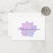 Carte De Correspondance Équilibre et Amour : Affirmation Florale Dessinée (Devant/Arrière en situation)