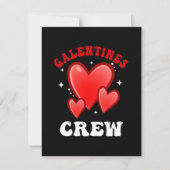 Carte De Correspondance Équipe Galentines Cœur (Devant)