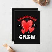 Carte De Correspondance Équipe Galentines Cœur (Devant/Arrière en situation)