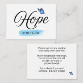 Carte De Correspondance Espoir d'encouragement (Devant / Derrière)