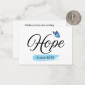 Carte De Correspondance Espoir d'encouragement (Devant/Arrière en situation)