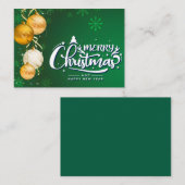 Carte De Correspondance Esprit de Noël Magique – Conception festive de vac (Devant / Derrière)