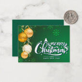 Carte De Correspondance Esprit de Noël Magique – Conception festive de vac (Devant/Arrière en situation)