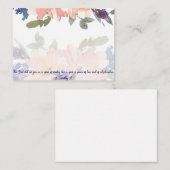 Carte De Correspondance Esprit de puissance aquarelle florale Christian No (Devant / Derrière)