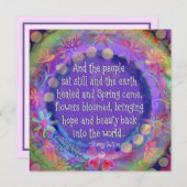 Carte De Correspondance "Et le peuple s'assoit" Inspiritisme (Devant / Derrière)