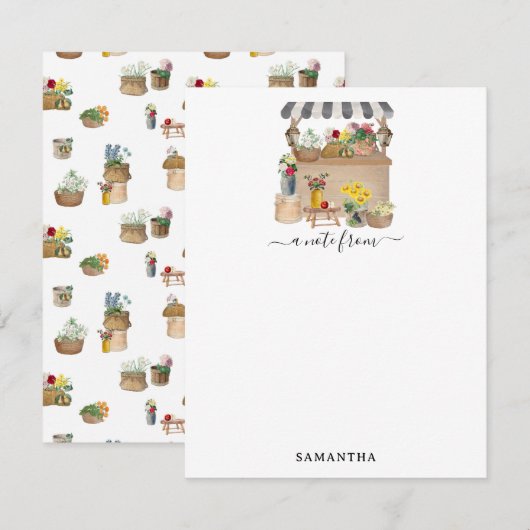 Carte De Correspondance Étanchéité du marché de l'agriculteur (Devant / Derrière)