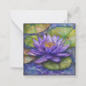 Carte De Correspondance Étang de Lotus Pourpre Tranquille (Devant)