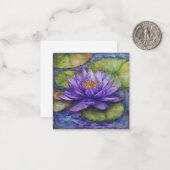 Carte De Correspondance Étang de Lotus Pourpre Tranquille (Devant/Arrière en situation)